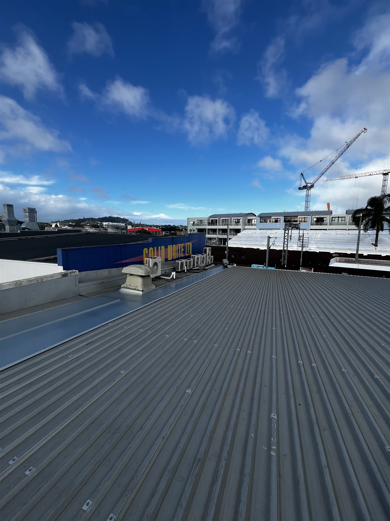 Roof and flashing work on a Kingsland commercial property